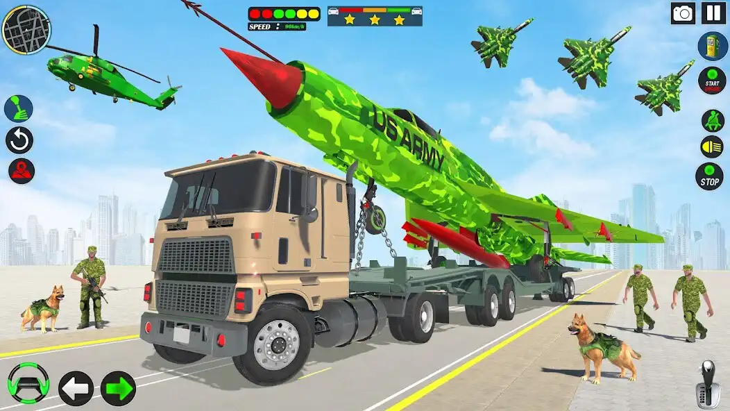 Play US Army Jet Transport Truck as an online game US Army Jet Transport Truck with UptoPlay