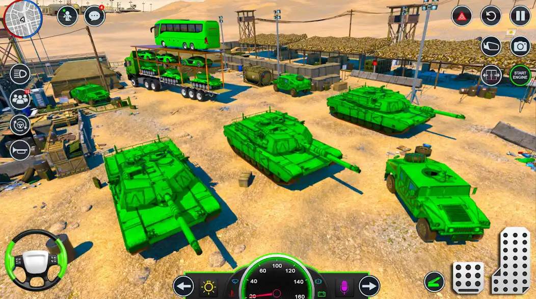 Play US Army Transport Truck Game as an online game US Army Transport Truck Game with UptoPlay
