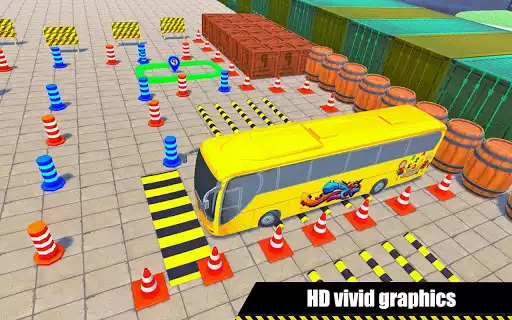 Play US Bus Parking Adventure : Bus Parking Game 3D as an online game US Bus Parking Adventure : Bus Parking Game 3D with UptoPlay