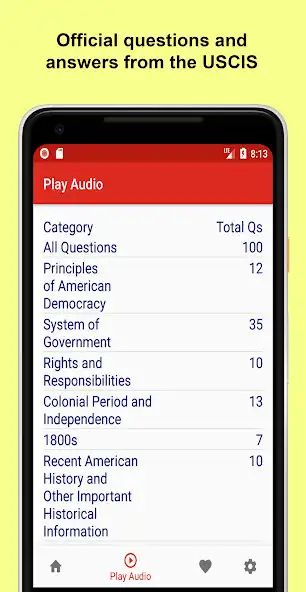 Play US Citizenship Test Audio 2022 as an online game US Citizenship Test Audio 2022 with UptoPlay