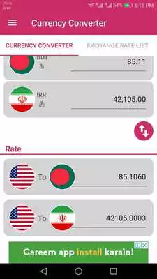 Play US Dollar To Bangladeshi Taka and IRR Converter