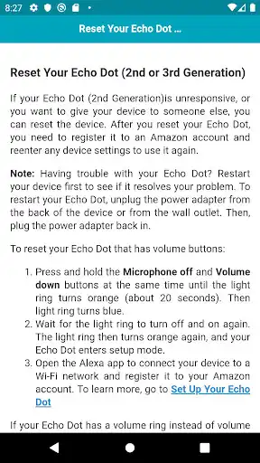 Play User Guide for Echo Dot as an online game User Guide for Echo Dot with UptoPlay