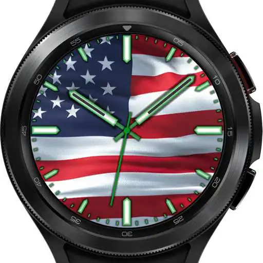 Play US Flag Animated Watch Face APK