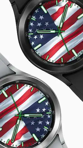 Play US Flag Animated Watch Face  and enjoy US Flag Animated Watch Face with UptoPlay
