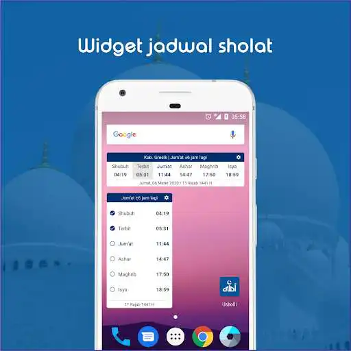 Play Usholli Jadwal Sholat Kemenag as an online game Usholli Jadwal Sholat Kemenag with UptoPlay
