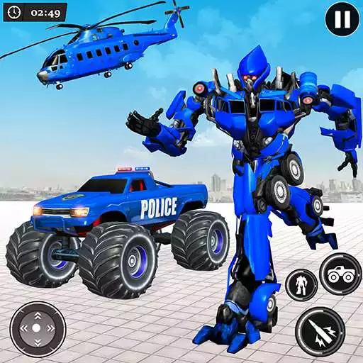 Play US Police Monster Truck Robot APK