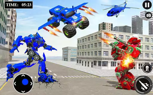 Play US Police Monster Truck Robot  and enjoy US Police Monster Truck Robot with UptoPlay