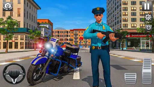 Play US Police Motorbike Simulator as an online game US Police Motorbike Simulator with UptoPlay