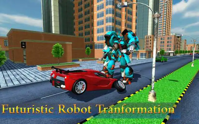 Play US Police Robot Car Cop Transform Crocodile Game