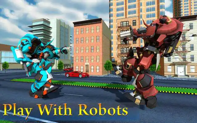 Play US Police Robot Car Cop Transform Crocodile Game