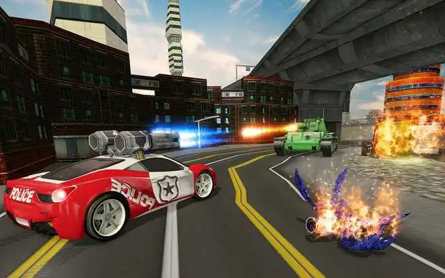Play US Police Robot Transform Helicopter Wars 2