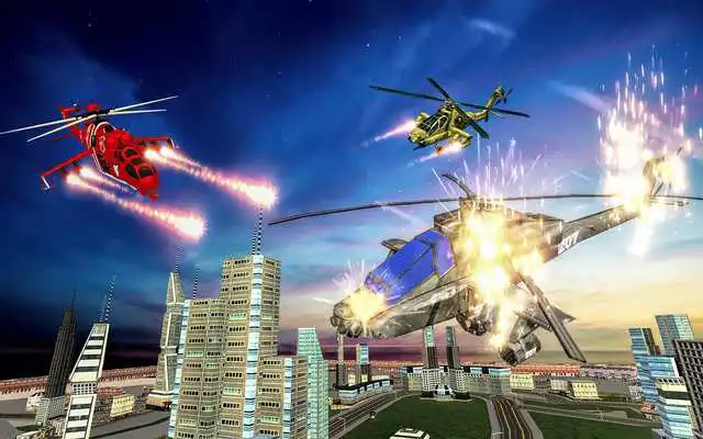 Play US Police Robot Transform Helicopter Wars 2