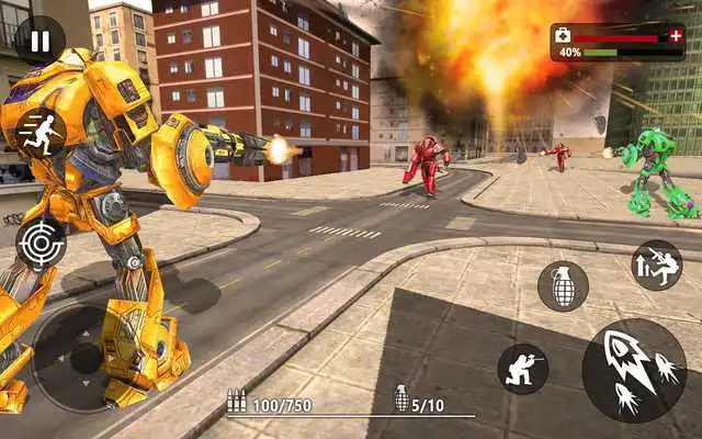 Play US Police Transform Robot Cop Fight