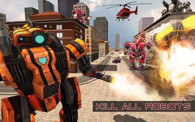 Play US Police Transform Robot Cop Fight
