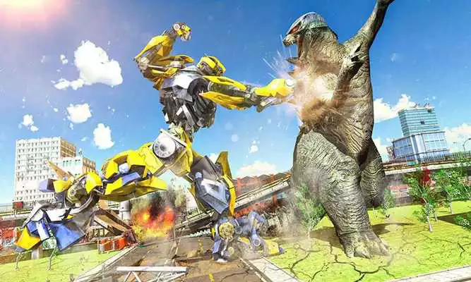 Play US Police Transform Robot Cop Wolf Attack 2018