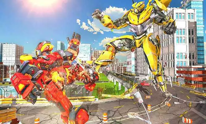 Play US Police Transform Robot Cop Wolf Attack 2018
