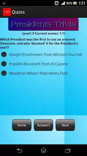 Play US Presidents Trivia as an online game US Presidents Trivia with UptoPlay