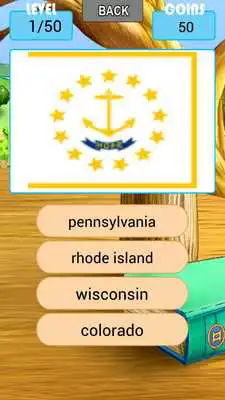 Play US state flag quiz
