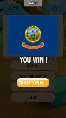 Play US state flag quiz