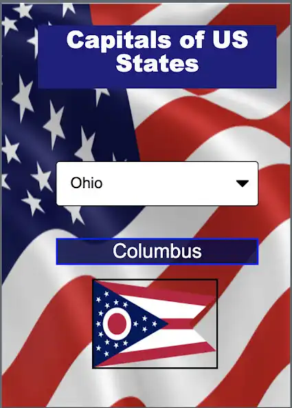 Play US States, Capitals and Flags - Flashcards as an online game US States, Capitals and Flags - Flashcards with UptoPlay
