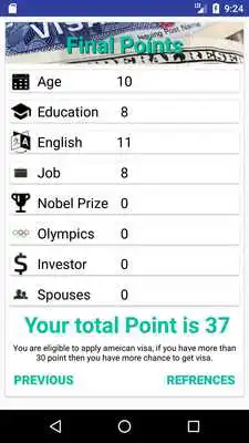 Play US Visa Point System