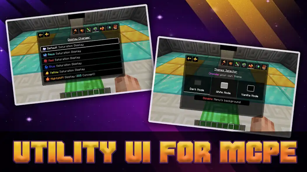 Play Utility UI Minecraft Mod MCPE as an online game Utility UI Minecraft Mod MCPE with UptoPlay