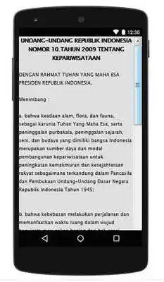 Play UU KEPARIWISATAAN