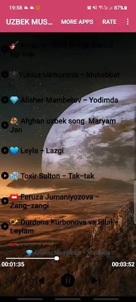 Play Uzbek Music - Uzbek taronalar as an online game Uzbek Music - Uzbek taronalar with UptoPlay