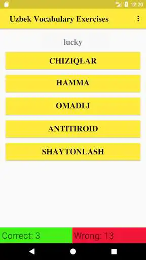 Play Uzbek Vocabulary Exercise as an online game Uzbek Vocabulary Exercise with UptoPlay
