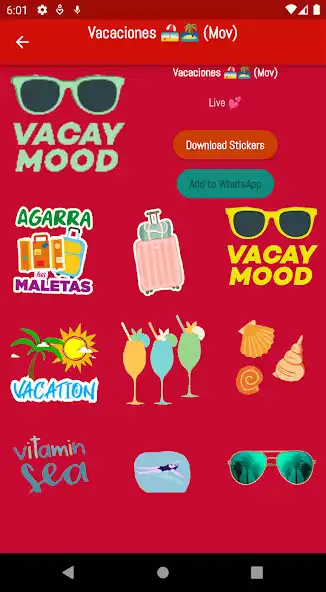 Play Vacation Stickers as an online game Vacation Stickers with UptoPlay