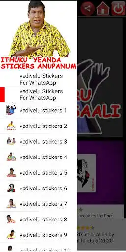 Play Vadivelu Stickers For WhatsApp  and enjoy Vadivelu Stickers For WhatsApp with UptoPlay