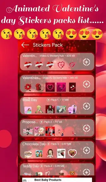 Play ValentineDay Animated Sticker as an online game ValentineDay Animated Sticker with UptoPlay