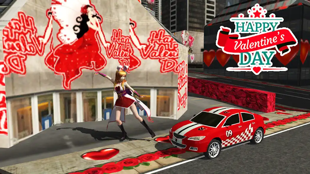 Play Valentine Day Fast Car Drive as an online game Valentine Day Fast Car Drive with UptoPlay