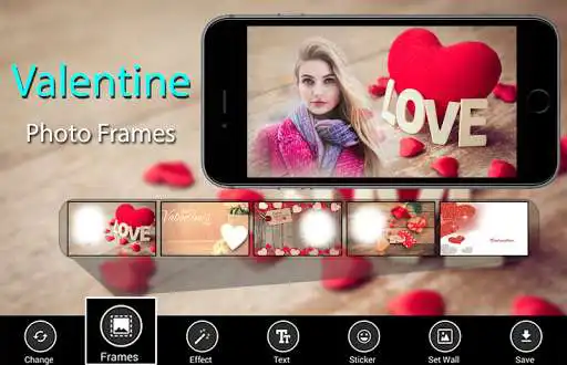 Play Valentine Photo Frames - romantic love dp maker