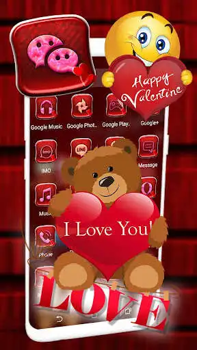 Play Valentine Red Launcher Theme as an online game Valentine Red Launcher Theme with UptoPlay