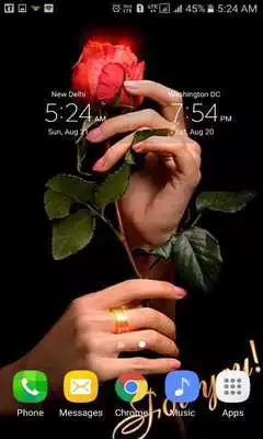 Play Valentine Red Rose LWP Play Valentine Red Rose LWP