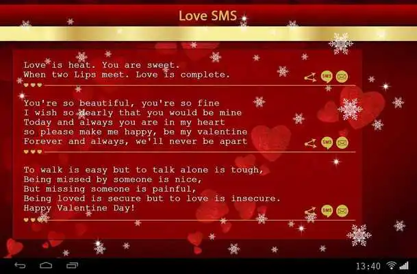 Play Valentines Day Love SMS