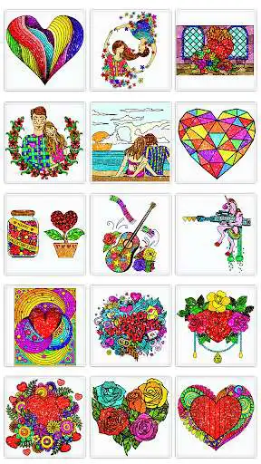 Play APK Valentines Glitter Color By Number paint love Book  and enjoy Valentines Glitter Color By Number paint love Book using 