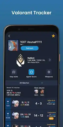 Play Valorant Tracker - Valking.gg  and enjoy Valorant Tracker - Valking.gg with UptoPlay