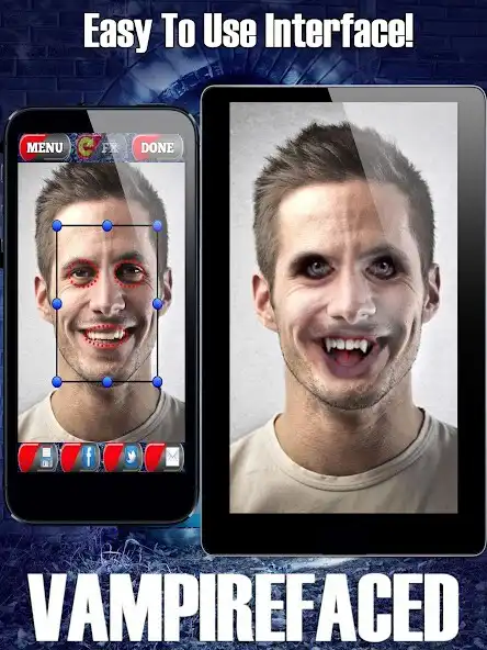 Play VampireFaced Vampire Photo FX as an online game VampireFaced Vampire Photo FX with UptoPlay