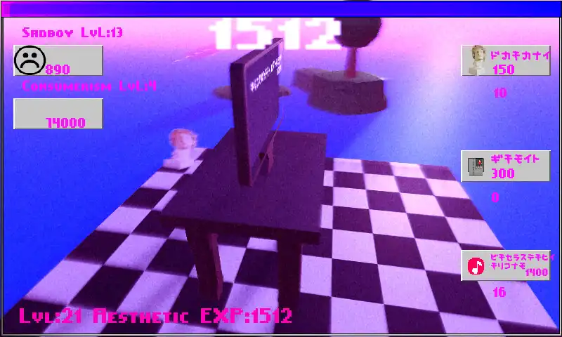 Play Vaporwave Clicker CLASSIC as an online game Vaporwave Clicker CLASSIC with UptoPlay