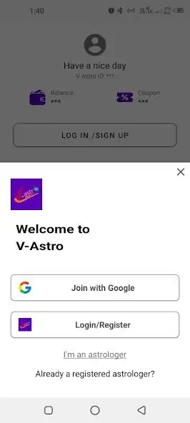 Play V-Astro Live Astrology, Kundli as an online game V-Astro Live Astrology, Kundli with UptoPlay