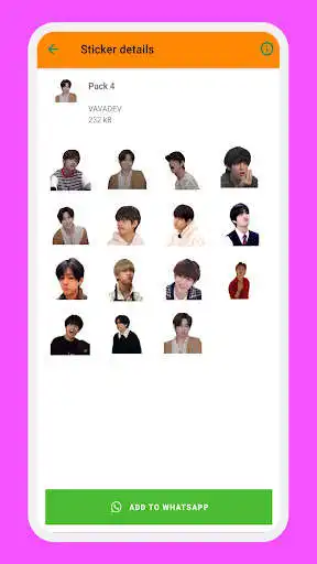 Play V BTS Stickers - WAStickerApps as an online game V BTS Stickers - WAStickerApps with UptoPlay