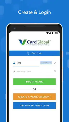 Play vCard Global Business Card  and enjoy vCard Global Business Card with UptoPlay