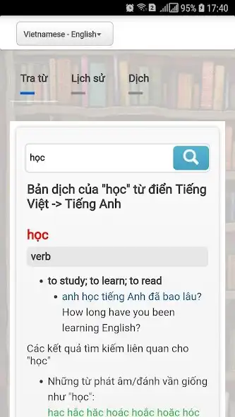 Play Vdict Dictionary: Vietnamese -  and enjoy Vdict Dictionary: Vietnamese - with UptoPlay