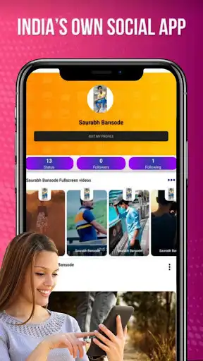 Play Vebzz: Status, Short Video App as an online game Vebzz: Status, Short Video App with UptoPlay