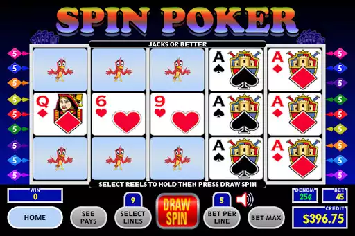 Play Vegas Casino Spin Poker as an online game Vegas Casino Spin Poker with UptoPlay