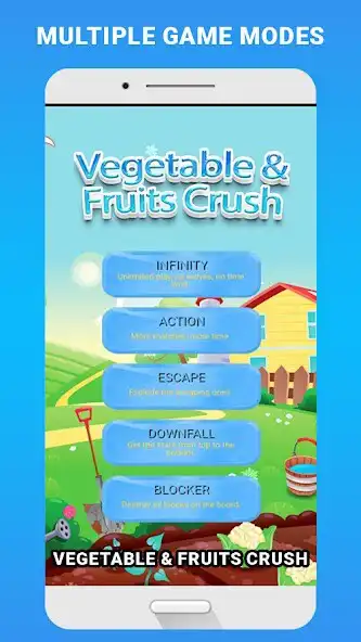 Play Vegetable  Fruits Crush as an online game Vegetable  Fruits Crush with UptoPlay