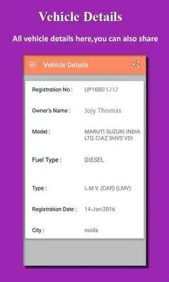 Play Vehicle Registration Details
