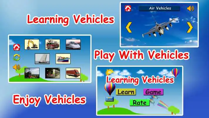 Play Vehicles Learning App for Kids  Toddlers